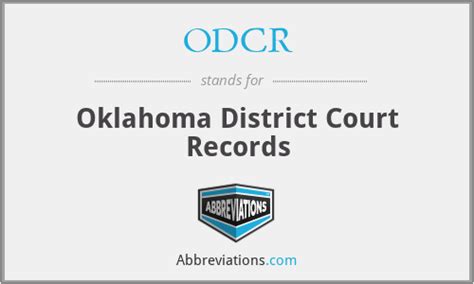 The state of <strong>Oklahoma</strong> keeps inmate <strong>records</strong>, which are the entire files that follow an offender through the criminal justice system. . Odcr oklahoma court records